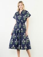 THML Short Sleeve Collared Floral Dress