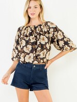 THML THML Patterned Cinch Waist Top