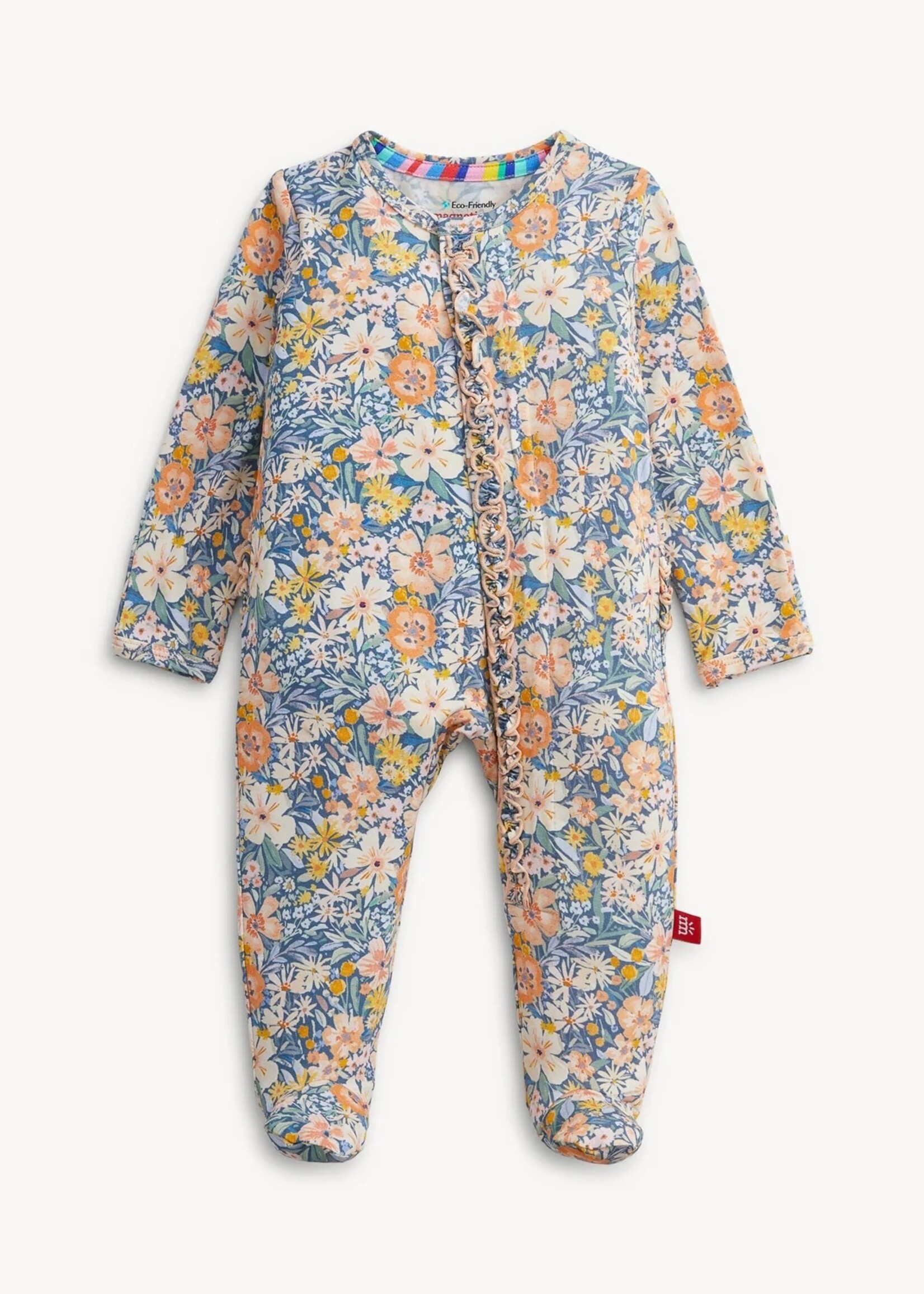 magnetic me Flora Magnetic Modal Ruffle Footie