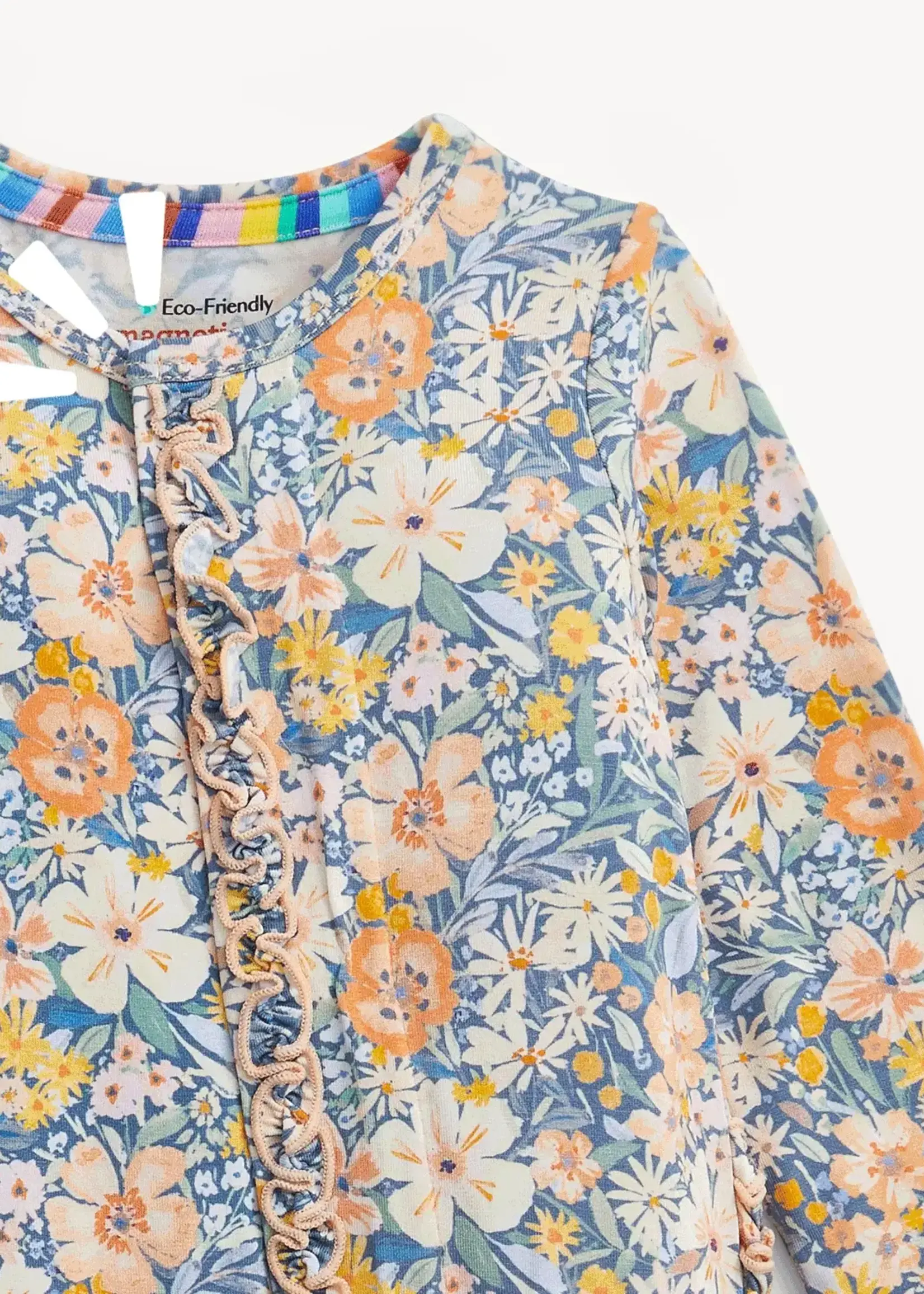 magnetic me Flora Magnetic Modal Ruffle Footie