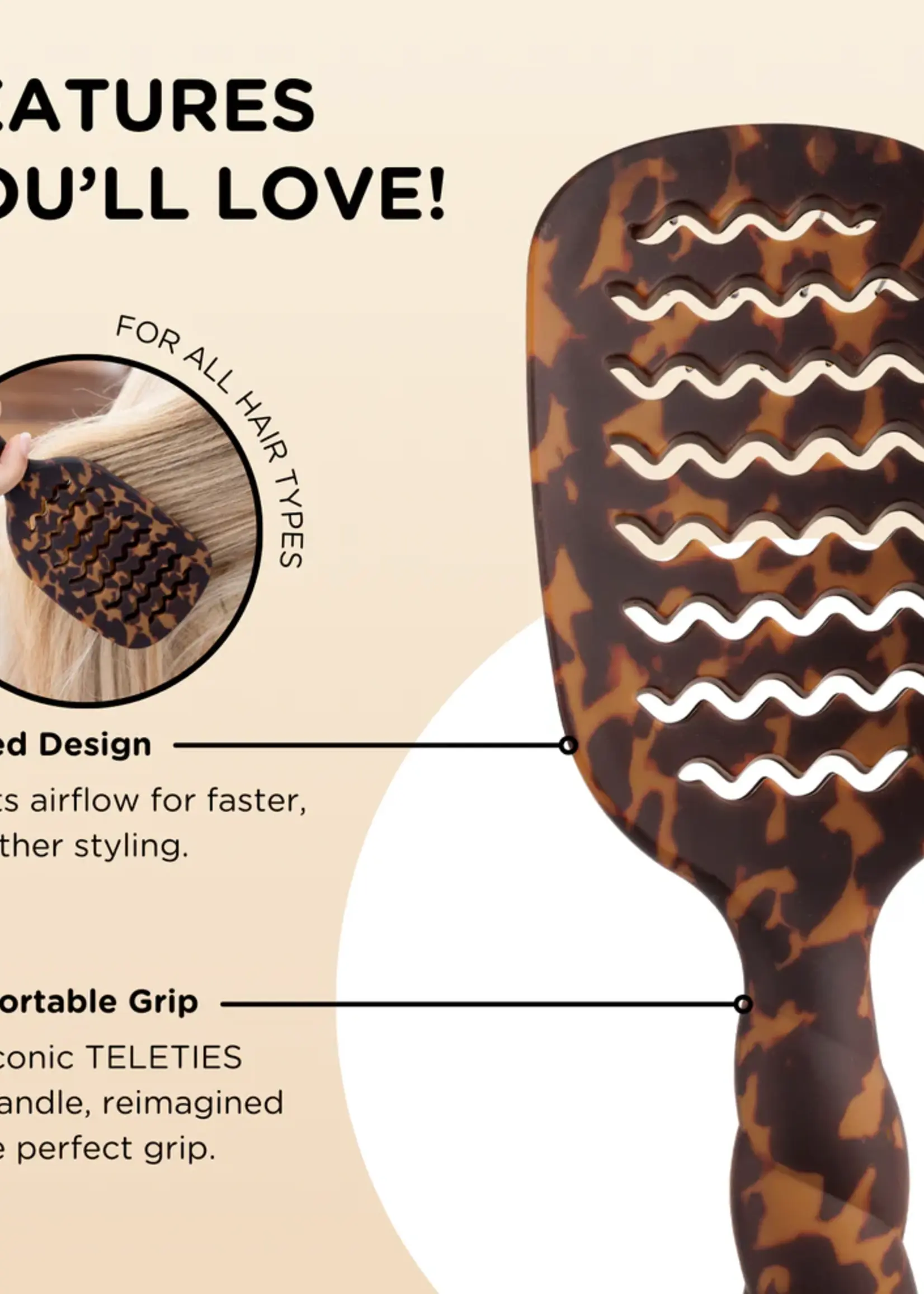 teleties Vented Hair Brush