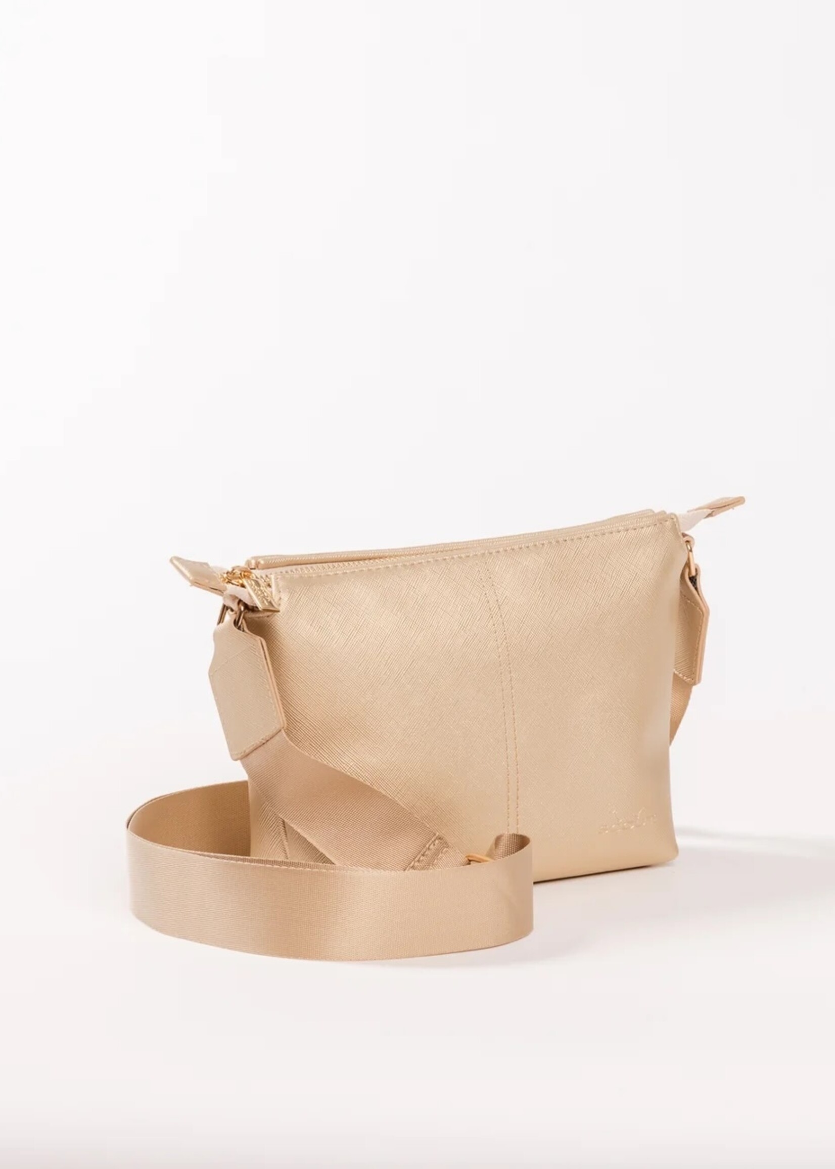 scout by bungalow Scout Emily Crossbody Gold Faux Leather