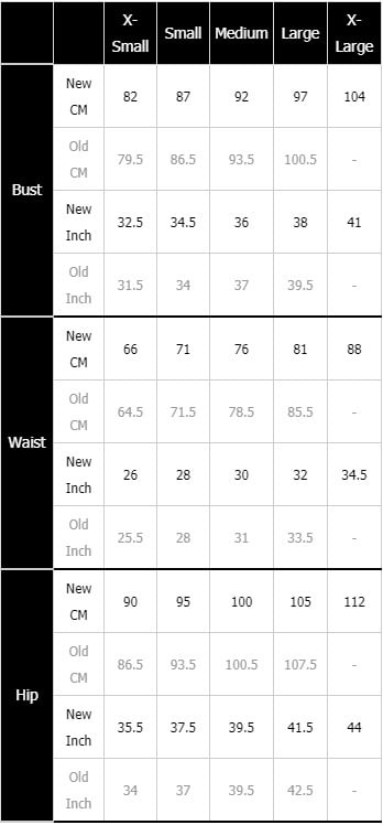 Mons Royale Women's Size Chart