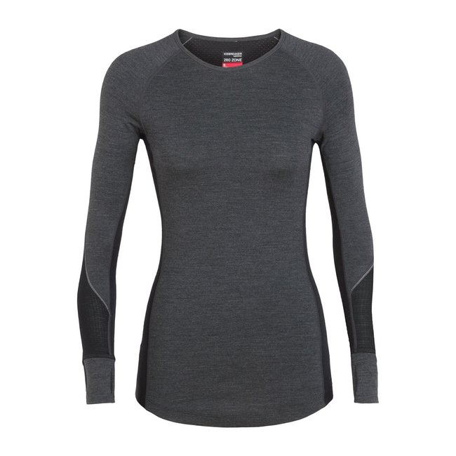 Icebreaker Women's Merino 260 Zone Long Sleeve Crewe Base Layer Top