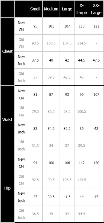 Mons Royale Men's Size Chart