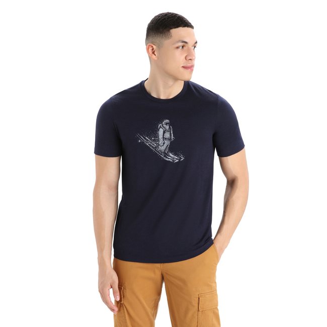 Icebreaker Men's Tech Lite II Short Sleeve Print Merino Wool Tee