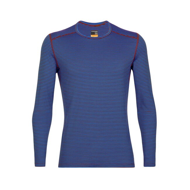 Icebreaker Men's 200 Oasis Long Sleeve Merino Wool Crewe Top