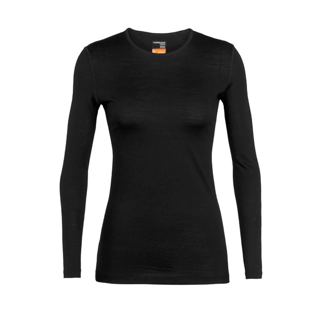 Icebreaker Women's 200 Oasis Long Sleeve Crewe Merino Wool Top