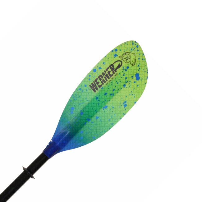 Werner Paddles Shuna Hooked Fiberglass Straight Standard Adjustable Shaft Kayak Paddle