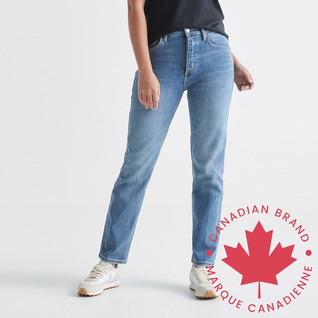 Duer Women's Midweight Denim High Rise Straight