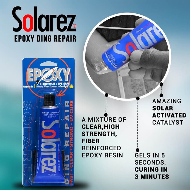 Solarez Epoxy Ding Repair 1.0 oz (EPS Safe)