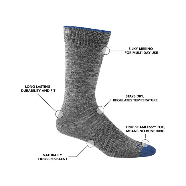 Darn Tough Men's Solid Crew LT Sock