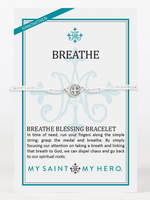 MY SAINT MY HERO BREATHE BLESSING BRACELET - METALLIC SILVER/SILVER