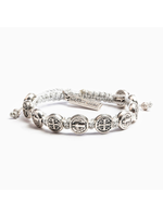 MY SAINT MY HERO BENEDICTINE BLESSING BRACELET - SILVER/METALLIC SILVER