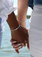 MY SAINT MY HERO TOGETHER IN PRAYER BRACELET SET - METALLIC SILVER/SILVER