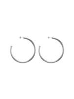 SHEILA FAJL PETITE EVERYBODY'S FAVORITE HOOPS - BRUSHED SILVER