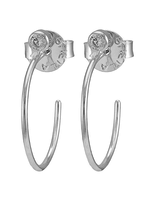 SHEILA FAJL SMALL SIMA HOOPS - SHINY SILVER PLATED