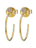 SHEILA FAJL SMALL SIMA HOOPS - SHINY 18K GOLD PLATED