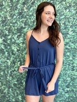 PARADISE CALLS TIE ROMPER - BLUE