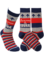 PRIMITIVES BY KATHY SOCKS - AWESOME AND BRAVE