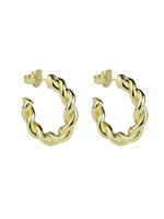 SHEILA FAJL SMALL TWISTED HOOPS - 18K GOLD PLATED