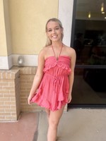 VEGAS NIGHTS DRESS - CORAL