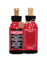 PRIMITIVES BY KATHY BOTTLE SOCK - NAUGHTY LIST