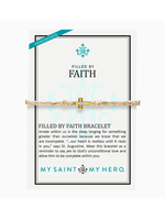 MY SAINT MY HERO FILLED BY FAITH BRACELET - METALLIC GOLD/GOLD