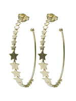SHEILA FAJL ALTAIR STAR HOOPS - 18K GOLD PLATED