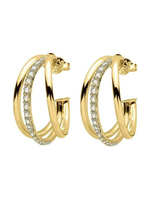 SHEILA FAJL CLAIRE HOOPS WITH CZS - 18K GOLD PLATED