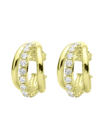 SHEILA FAJL SMALL CLAIRE HOOPS WITH CZS - 18K GOLD PLATED