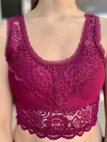 EMERSON LACE BRALETTE - BURGUNDY