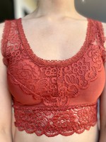EMERSON LACE BRALETTE - BURNT HENNA