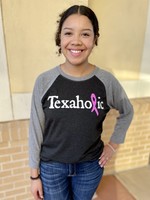TEXAHOLIC TEXAHOLIC BREAST CANCER AWARENESS RAGLAN