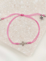 MY SAINT MY HERO FILLED BY FAITH BRACELET - SILVER/PINK