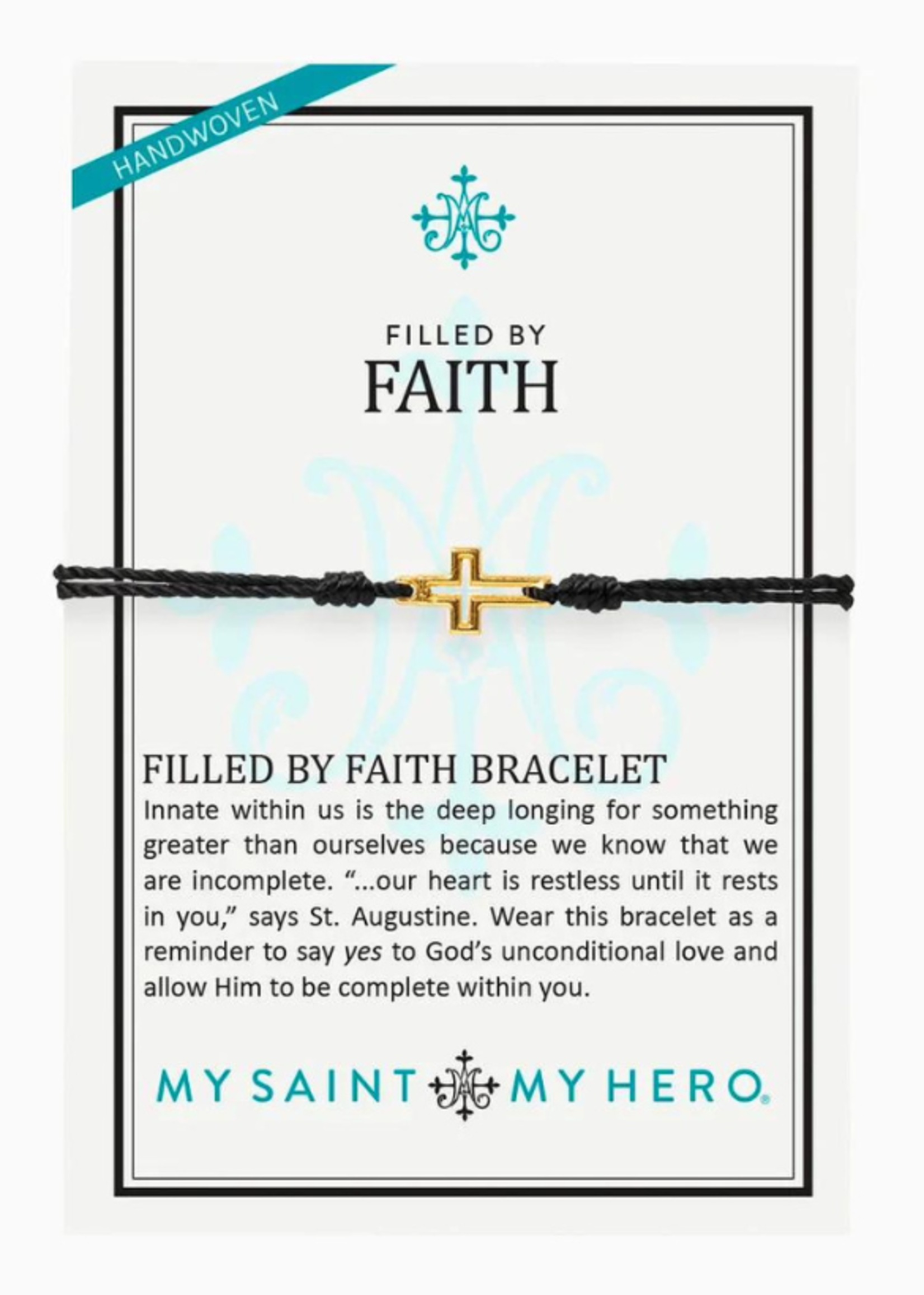 MY SAINT MY HERO FILLED BY FAITH BRACELET - SILVER/PINK