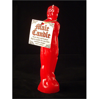Red Male Image Candle