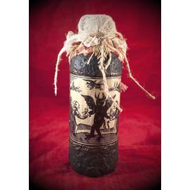The DevilÃ¯s Witchery Woodcut Spell Bottle