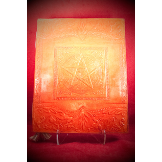 Large Pentacle in Square Journal in Orange