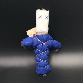 Old New Orleans Voodoo Doll in Blue