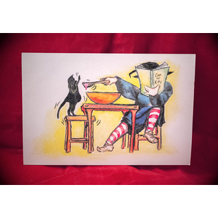 Cook for Kitty Postcard by Sabrina the Ink Witch