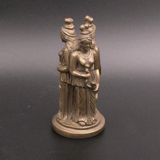 Brigid Triple Statue in Cold Cast Bronze - 4 Inches Tall