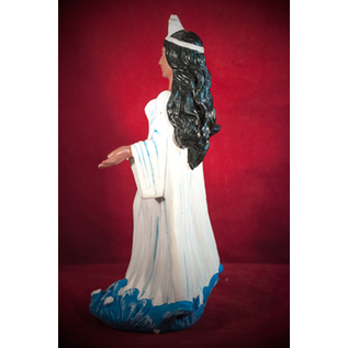Handpainted Yemaya Dark Skin Statue - 8 Inches Tall