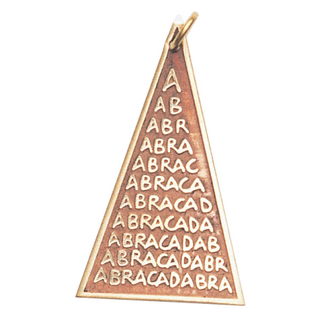 Abraca Triangle Charm Pendant for Unexpected Good Fortune