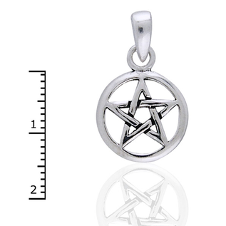 Small Open Pentacle Pendant in Sterling Silver