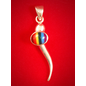 Italian Horn with Rainbow