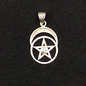 Pentacle with Moon and Blue Topaz