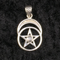Pentacle with Moon and Rainbow Moonstone