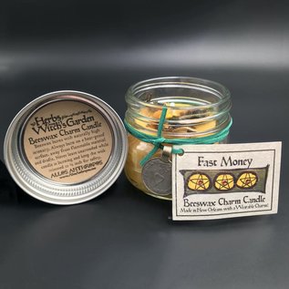 Fast Money Beeswax Charm Candle 4oz