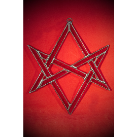 Unicursal Hexagram Suncatcher in Red